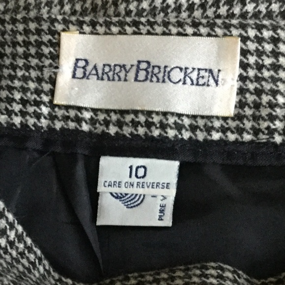 Vintage Barry Bricken Sport Houndstooth Wool Skirt Suit - Size 8, 10 - Picture 7 of 8